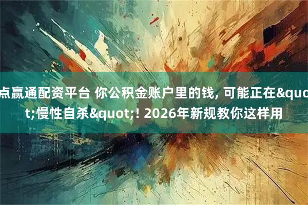 点赢通配资平台 你公积金账户里的钱, 可能正在"慢性自杀"! 2026年新规教你这样用